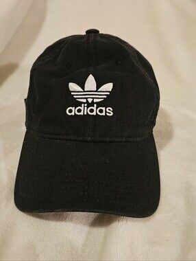 Womans Adidas Black Trefoil Baseball Cap